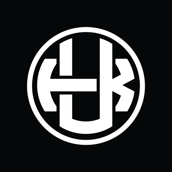 Monograma Logotipo Reino Unido Com Sobreposição Modelo Design Vintage Estilo — Vetor de Stock