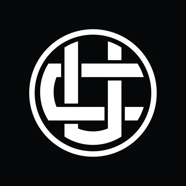 Монограмма Логотипа Перекрывающимся Шаблоном Винтажного Дизайна — стоковый вектор
