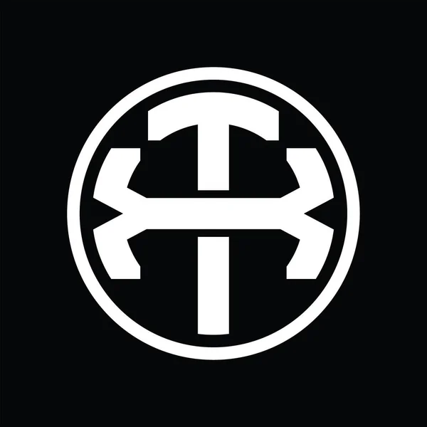 Λογότυπο Μονόγραμμα Επικάλυψη Στυλ Vintage Πρότυπο Σχεδιασμού — Διανυσματικό Αρχείο