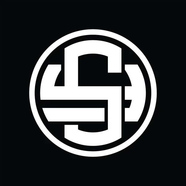 Монограмма Logo Перекрывающимся Шаблоном Винтажного Дизайна — стоковый вектор