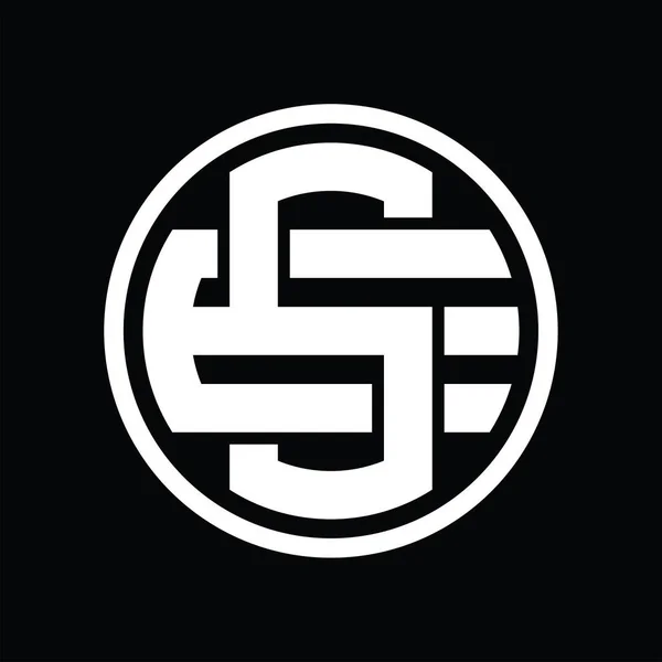 Monograma Logotipo Com Sobreposição Estilo Vintage Modelo Design — Vetor de Stock