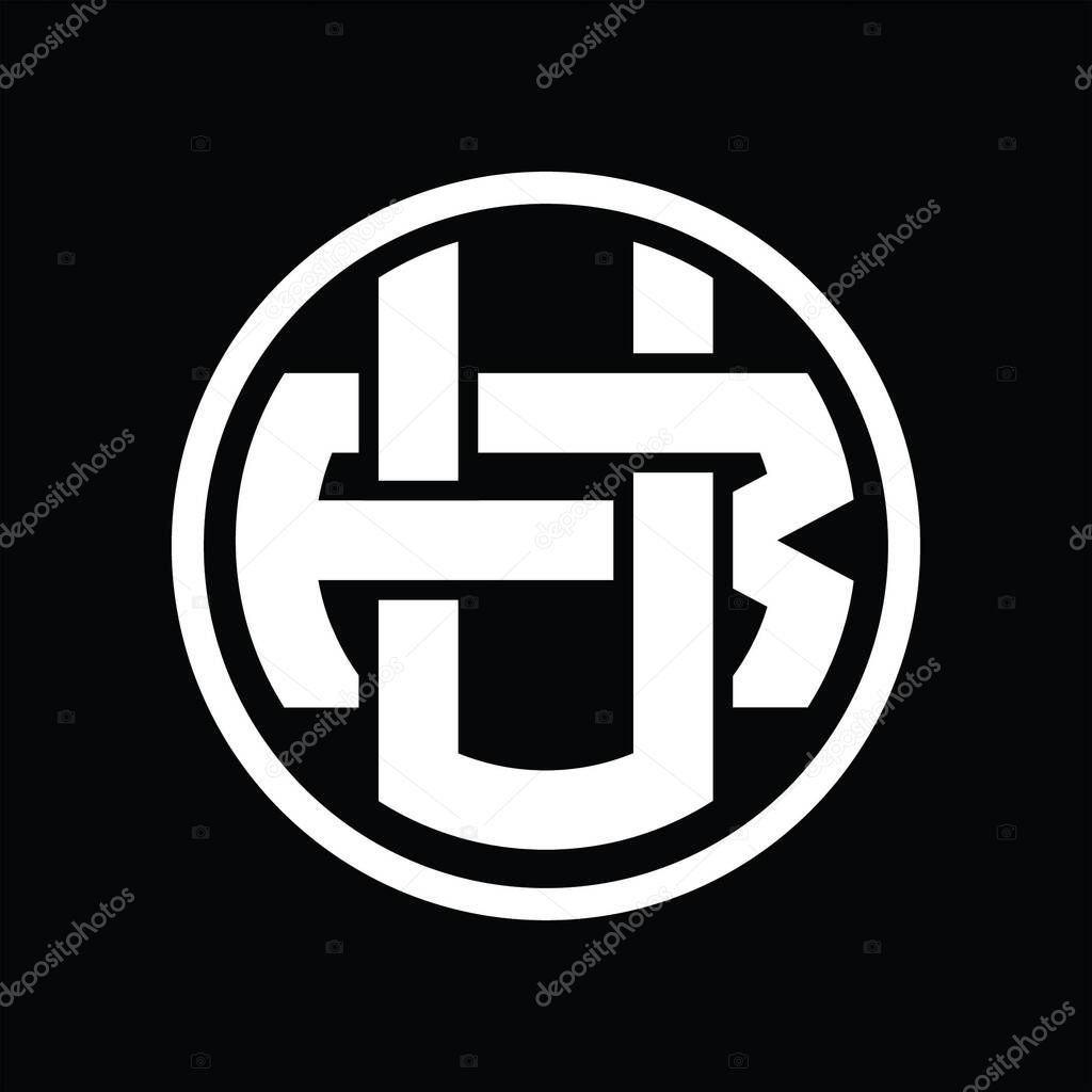 UR Logo monogram with overlapping style vintage design template