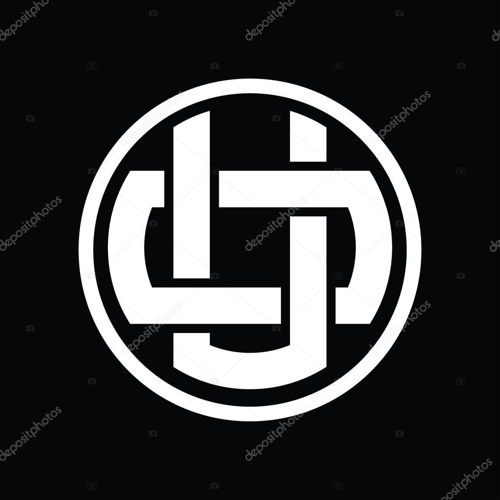 UO Logo monogram with overlapping style vintage design template