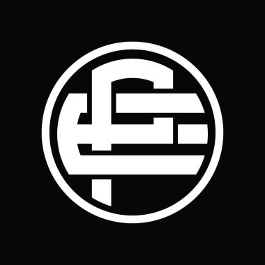 Üst üste binen stil vintage tasarım şablonuyla Beden Eğitimi Logosu monogramı