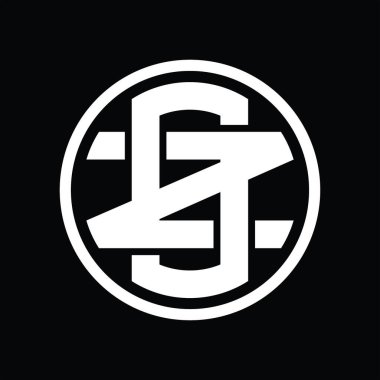 Üst üste binen stil vintage tasarım şablonuna sahip OZ logo monogramı