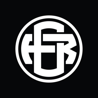 Ya da üst üste binen stil vintage tasarım şablonuna sahip logo monogramı