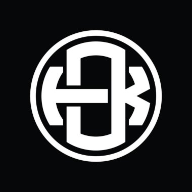 Üst üste binen stil vintage tasarım şablonuyla Tamam Logo monogramı