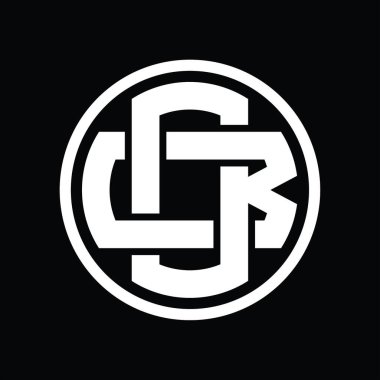 Üst üste binen stil vintage dizayn şablonuna sahip OB logo monogramı