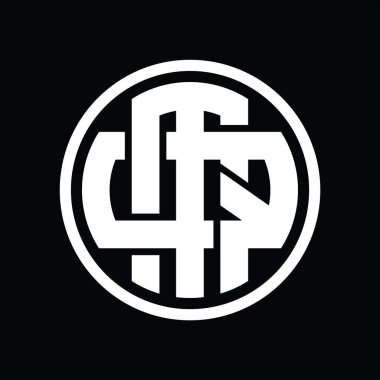 Üst üste binen stil vintage tasarım şablonuyla MQ Logo monogramı