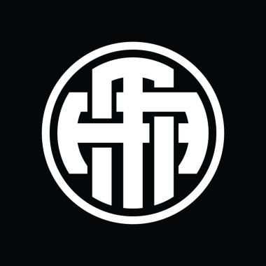 Üst üste binen stil vintage tasarım şablonu ile MA Logo monogramı