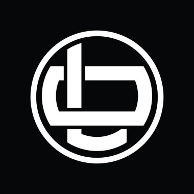 Üst üste binen stil vintage tasarım şablonuyla LO Logo monogramı