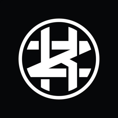 Üst üste binen stil vintage tasarım şablonuyla LZ Logo monogramı