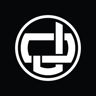 Üst üste binen stil vintage tasarım şablonuyla JO Logo monogramı