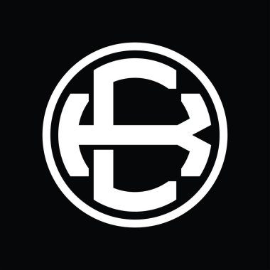 Üst üste binen stil vintage tasarım şablonu ile EK Logo monogramı