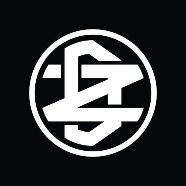 Üst üste binen stil vintage tasarım şablonuyla DZ Logo monogramı