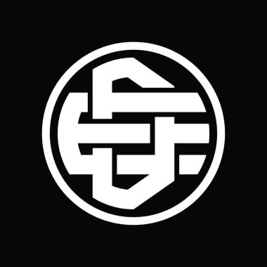 Üst üste binen stil vintage tasarım şablonu ile DE Logo monogramı