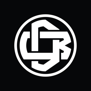 Üst üste binen stil vintage tasarım şablonu ile DB Logo monogramı