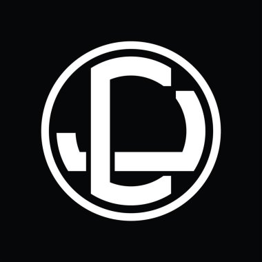 Üst üste binen stil vintage tasarım şablonu ile CJ Logo monogramı