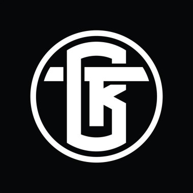 Üst üste binen stil vintage tasarım şablonuyla BT Logo monogramı