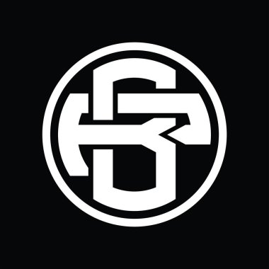 Üst üste binen stil vintage tasarım şablonuyla BP Logo monogramı