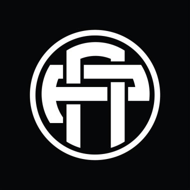 Üst üste binen stil vintage tasarım şablonuna sahip AP logo monogramı