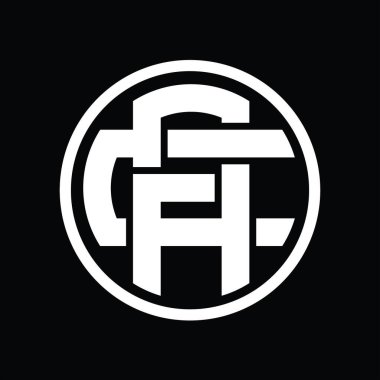 Üst üste binen stil vintage tasarım şablonuyla AC Logo monogramı