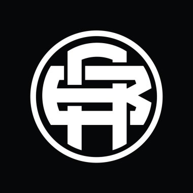 Üst üste binen stil vintage tasarım şablonuna sahip AB Logo monogramı