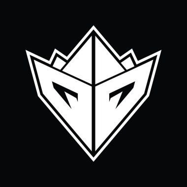 Soyut şekil tasarım şablonu ile QQ Logo monogramı