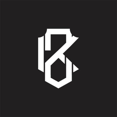 Üst üste binen biçim tasarım şablonlu ZK Logo monogramı