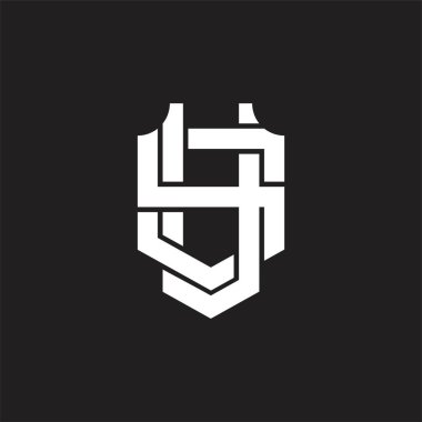 Üst üste binen biçim tasarım şablonu ile YS Logo monogramı