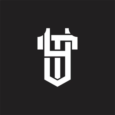 Üst üste binen biçim tasarım şablonu ile YT Logo monogramı