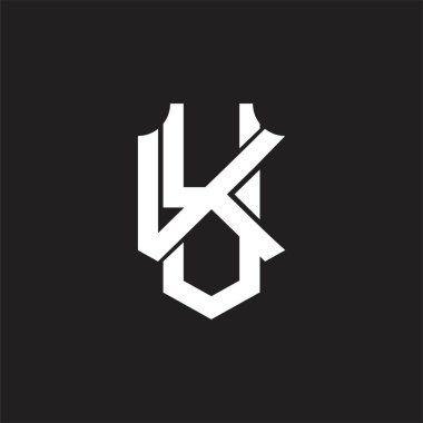 Üst üste binen biçim tasarım şablonu ile YK Logo monogramı