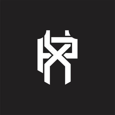 Üst üste binen biçim tasarım şablonlu XP Logo monogramı