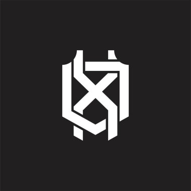 Üst üste binen biçim tasarım şablonlu XD logo monogramı