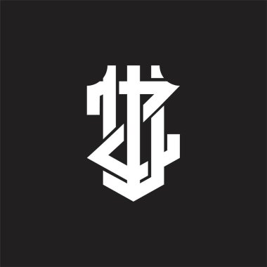 Üst üste binen biçim tasarım şablonu ile WZ Logo monogramı