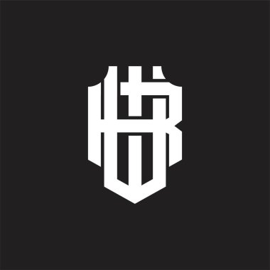 Üst üste binen biçim tasarım şablonu ile WR Logo monogramı