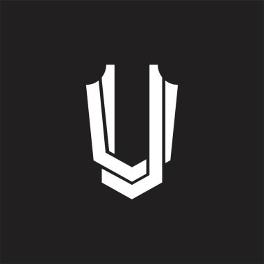 Üst üste binen stil tasarım şablonlu UV logo monogramı