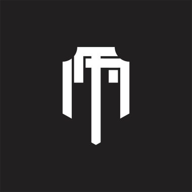 Üst üste binen biçim tasarım şablonu ile TM Logo monogramı