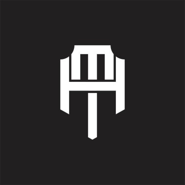 Üst üste binen biçim tasarım şablonu ile TH Logo monogramı