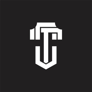 Üst üste binen biçim tasarım şablonlu OT Logo monogramı