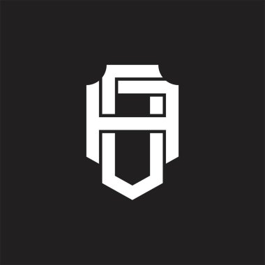 Üst üste binen biçim tasarım şablonlu OA logo monogramı