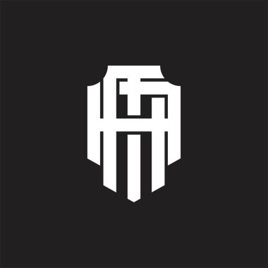 Üst üste binen biçim tasarım şablonu ile MA Logo monogramı