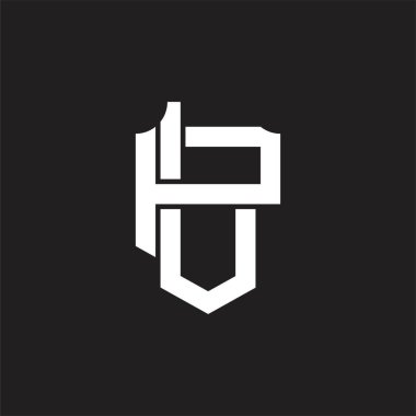 Üst üste binen biçim tasarım şablonlu LP Logo monogramı