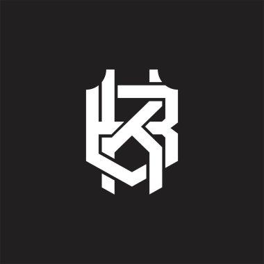 Üst üste binen biçim tasarım şablonu ile KB Logo monogramı