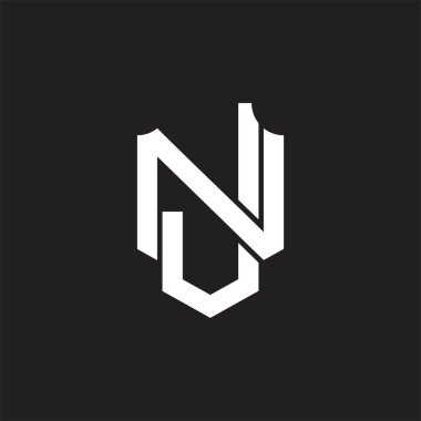 Üst üste binen biçim tasarım şablonu ile JN Logo monogramı