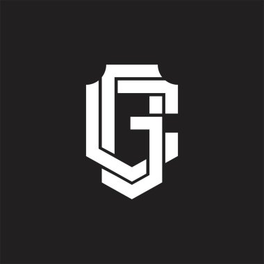 Üst üste binen biçim tasarım şablonu ile GC Logo monogramı