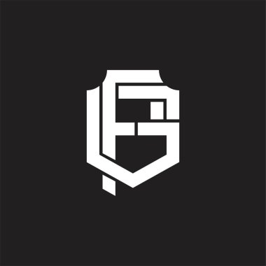 Üst üste binen biçim tasarım şablonu ile FG Logo monogramı