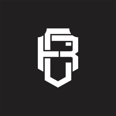 Üst üste binen biçim tasarım şablonlu ER logo monogramı