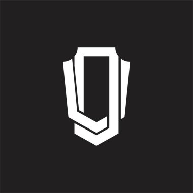 Üst üste binen biçim tasarım şablonlu DV logo monogramı