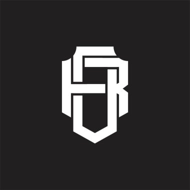 Üst üste binen biçim tasarım şablonu ile DR Logo monogramı